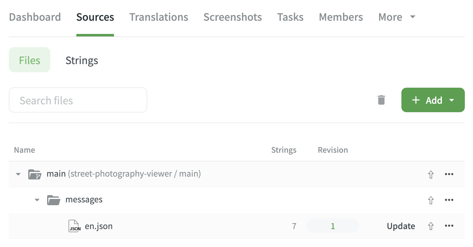 Crowdin repository mapping